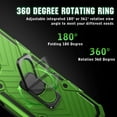 thumbnail image 2 of PBRO Case For Samsung Galaxy S20 Plus Case with Magnetic Ring Holder 360 Degree Rotating Kickstand Dual Layer Hybrid Full-Body Protect Shockproof Drop Proof Impact-Resistant Rugged for S20 Plus Green, 2 of 7