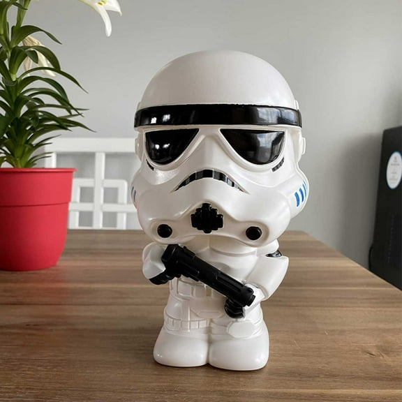 Star Wars Stormtrooper Figural Piggy Bank, White Collectible PVC Coin Bank