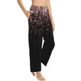 thumbnail image 2 of Balery Rose Gold Glitter1 print Women's Pajama Pants,Ultra Lightweight Pjs,Lounge Pant-Large, 2 of 9