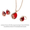 thumbnail image 3 of thinson Vintage Rhinestone Necklace Earrings Ring Jewelry Sets Crystal Water Drop Pendant Red, 3 of 9