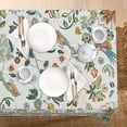 thumbnail image 5 of Boho Flower Birds Rectangle Tablecloth 60 x 84 Inches, Blue Bohemian Vintage Floral Decorative Dining Table Cloth, French Farmhouse Elegant Dinner Tablecover Picnic Party Decoration, 5 of 6