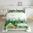 thumbnail image 1 of Erosebridal Happy Camping Bedding Twin Comforter Set, RV Camper Down Comforter, Cartoon Camp Decor, Ultra Soft 2 Pieces, 1 of 7