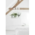 thumbnail image 3 of Ecopots Indoor/Outdoor Round Recycled Plastic Modern Hanging Saucer, Pure White 14", 3 of 4