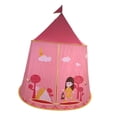 thumbnail image 4 of Tienda de juegos infantil, casita de juegos india, sala de juegos portátil, plegable, para uso interior y exterior. rosa, 4 of 9
