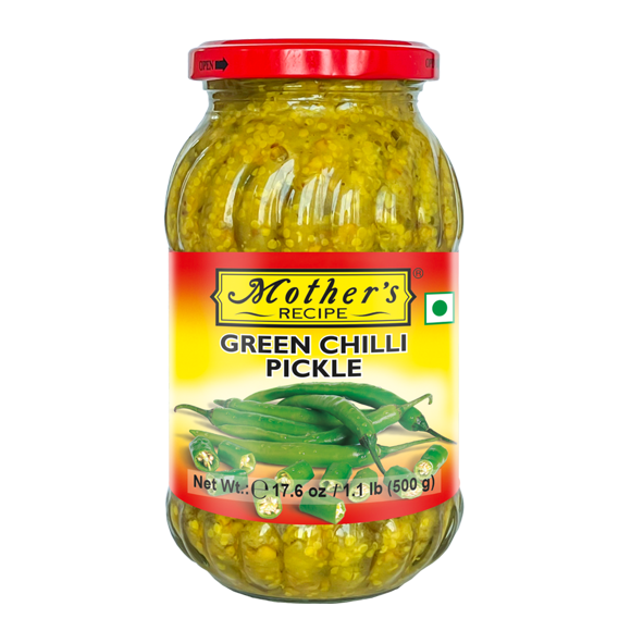 Mother's Recipe Green Chilli Pickle, 500g