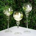thumbnail image 7 of Efavormart Set of 3 | Clear Long Stem Globe Glass Vase Tabletop Candle Holders Wedding Party Centerpiece Decoration, 7 of 7