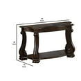 thumbnail image 5 of Traditional Wood and Glass Sofa Table with Rivet Accents Brown, 5 of 5