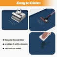 thumbnail image 5 of Cat Litter Mat, Extra Large 51" x 25.6" Silicone Mat Litter Trapping Mat for Scatter Control, Soft on Kitty Paws, Easy to Clean (Navy Blue), 5 of 13