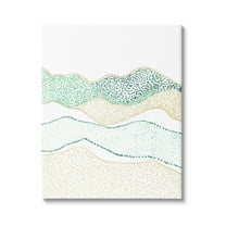 Stupell Industries Abstract Green Mountains Landscape Abstract Painting Gallery Wrapped Canvas Print Wall Art