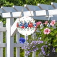 thumbnail image 3 of 4th of July Round Front Door Welcome Sign, 7.8 Inch Wall Hanging Decor for Indoor Outdoor, Blue Red Stars Independence Day Watercolor Home Porch Hanger Decorations for Holiday Gift, 3 of 9