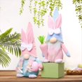 thumbnail image 3 of Conejo Gnomo de Pascua: 2 Piezas de Conejos de Peluche Suecos Hechos una Mano con Huevo de Pascua y Zanahoria, Adecuados Como DecoracióN de Pascua, 3 of 6