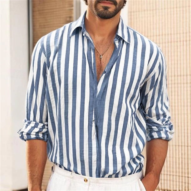 Camisa con estampado 3D para hombre, nueva línea 2024, primavera/verano, cuello vuelto, informal, de negocios, de manga larga, tallas S a 6XL, tela cómoda
