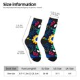 thumbnail image 2 of Bingfone Colorful Mexican Flower Print Compression Socks for Women and Men Long Socks for Running Athletic Cycling Nurse, 2 of 6
