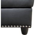 thumbnail image 5 of L-Shaped Linen Sectional Sofa with Chaise & Storage Tufted Sofa Couch Set for Living Room, Leather Black, 5 of 6