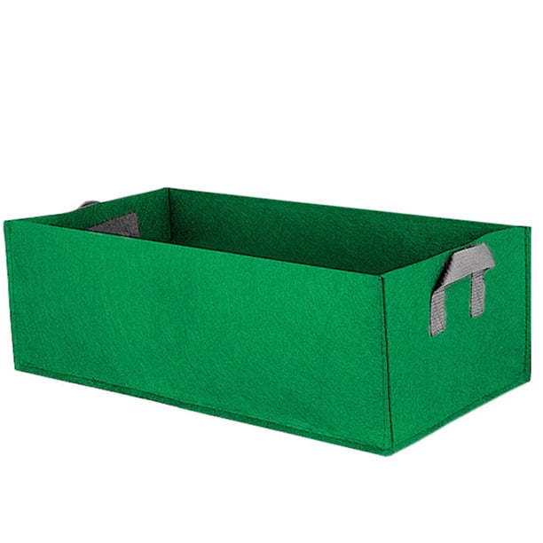 Bolsa de cultivo Cama de jardín Jardinera de verduras al aire libre Tela no tejida Mango de plántula Recipiente de plantación rectangular seitruly HA3746-03B
