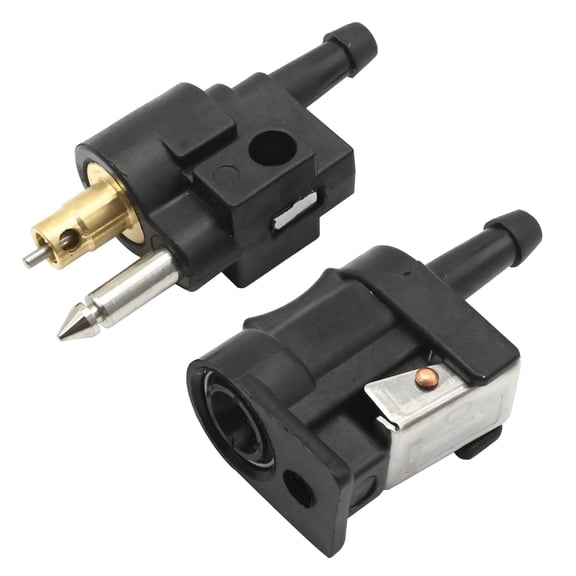 Anxingo 2 Pcs 1/4 inch 6mm Barb Female ＆ Male Fuel Line Quick Connector Replacement for Yamaha Outboard Motor