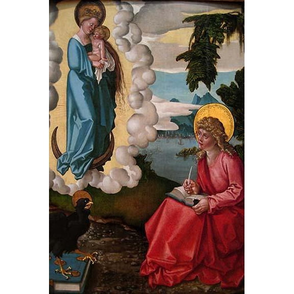 Saint John on Patmos, ca. 1511-Fine art canvas print (20" x 30")