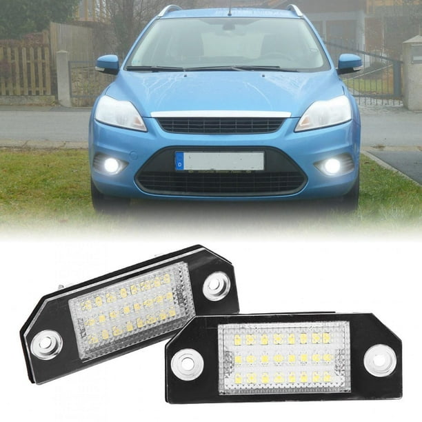 Luz de matrícula LED BuyWeek 2 Piezas 24 LED para Ford C-MAX Focus MK2 12 V
