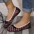 thumbnail image 2 of oqasdz Women's Casual Shoes Satin Slip On Ballet Shoes with Polka Dot Print and Bow Design Comfortable Fashion Loafers for Daily Wear Summer Outdoor, 2 of 7