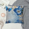 thumbnail image 2 of Orinice Floral Pillow Cover Cotton Linen, Blue and White Wild Flowers with Monarch Butterflies Lily Therapy Spa Art Prints Decorative Pillow Cover Cushion Cover Home Decor Pillowcase for  White, 2 of 5