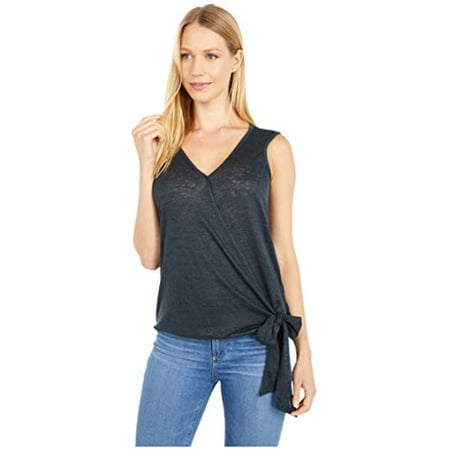 Bobeau Sleeveless Surplice Tie Side Caty Pirate Black SM