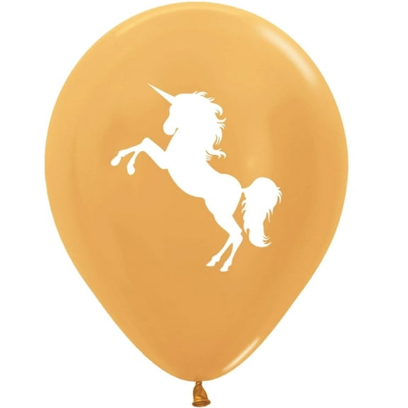 50 Unicorn Gold Balloons 11"