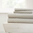 thumbnail image 1 of Linen Market 4 Piece Sheet Set Patterned, California King, Scallop Gray, 1 of 4
