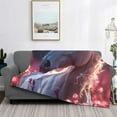 thumbnail image 2 of Fuzoiu Flower White Horse Print Flannel Blanket,Throw Blanket,Flannel Home Decor,Fleece Bed Blankets,Cozy Soft Blanket for Bed, Sofa, Camping, and Travel-80"x60", 2 of 6