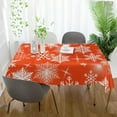 thumbnail image 6 of SKYSONIC Christmas Snowflake Tablecloth Waterproof Washable Polyester Square Table Cover Durable Tablecloth for Kitchen Dining Table Party Decor (60 X 108 Inch), 6 of 7
