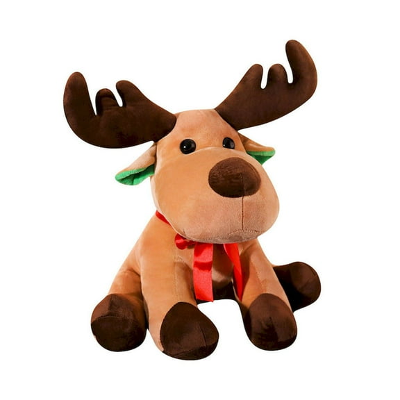 BJBSJSZ Reindeer Plush Christmas Pet Stuffed Doll - Cute Pet Deer Rudolph Toy, Animal Decorations, Great Gifts for Kids, Holiday Party Exchange or Soft Festive Fall Winter House Decor