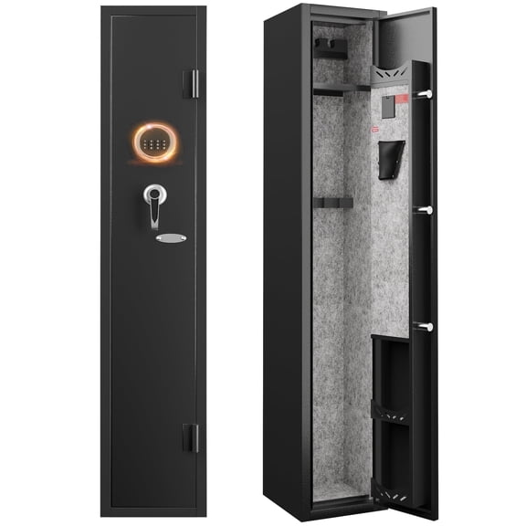 Sapital 2-3 Rifle Gun Safe, Cold Rolled Steel Cabinet with Electronic Keypad & Adjustable Shelf