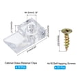 thumbnail image 2 of Unique Bargains Glass Retainer Clips, 30 Packs Cabinet Glass Clips Mirror Holder Clips for Fixing 4 mm Glass Cabinet Doors, 2 of 6