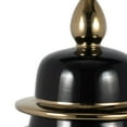 thumbnail image 3 of Ceramic 24" Temple Jar, Black/gold, 3 of 8