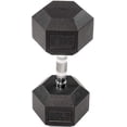 thumbnail image 3 of HulkFit Rubber Encased Hex Dumbbells, 50lb Pair, 3 of 5
