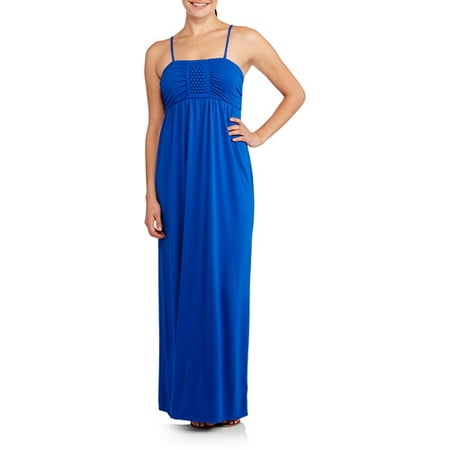 Faded Glory Women's Maxi Dress with Removable Straps - Walmart.com
