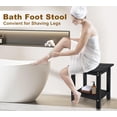 thumbnail image 4 of Y&M Shower Benches for Inside Shower to Sit On, HDPE Indoor Shower Seat for Adults Waterproof Outdoor Shower Chair Bathroom Rest Foot Stool with Storage Shelf, Black, 4 of 6