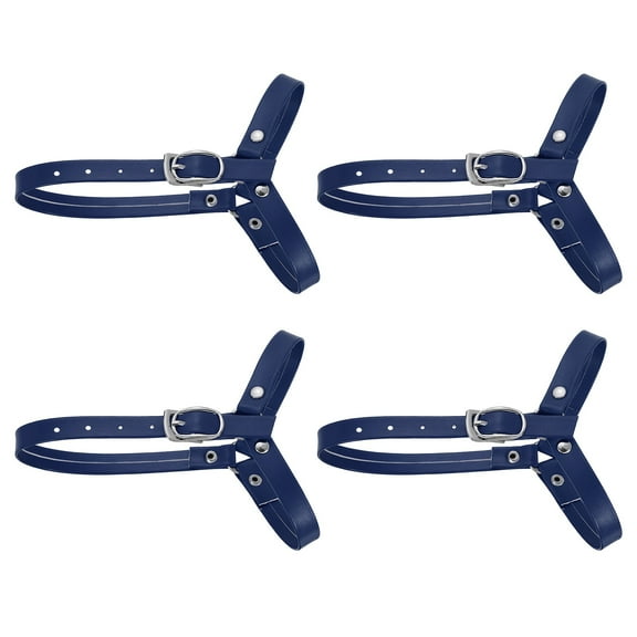 2Pairs Detachable Shoe Straps for Heels, Adjustable Ankle Strap, Matte Dark Blue