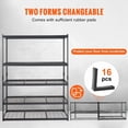 thumbnail image 4 of Heavy Duty 5-Tier Storage Shelving Unit,Adjustable Wire Rack Organizer,2000 lbs Capacity,Metal Shelves for Garage,Kitchen,Pantry,Basement,and Laundry Room,Black 60" Lx24" Wx78" H, 4 of 6