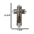 thumbnail image 2 of Rustic Western Faux Wood Blessed Faith Love Hope Family Grace Layered Wall Cross, 2 of 9