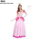 thumbnail image 3 of Disfraz de princesa de melocotón para mujer, vestido de princesa bella para fiesta de Halloween, vestido de cumpleaños para madre e hijos, fiesta de Carnaval, 3 of 5