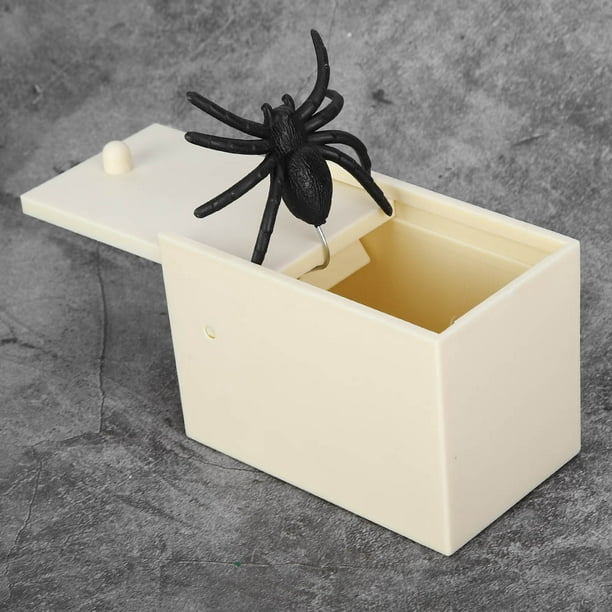 Herwey Simulation fausse araignée boîte drôle astuce farce jouet cadeau  pour Halloween avril poisson jour, cadeau Halloween, jouet farce 