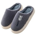 thumbnail image 5 of Vedolay House Slippers for Men Slip On Warm Fuzzy House Shoes Indoor Outdoor Grey,42, 5 of 5