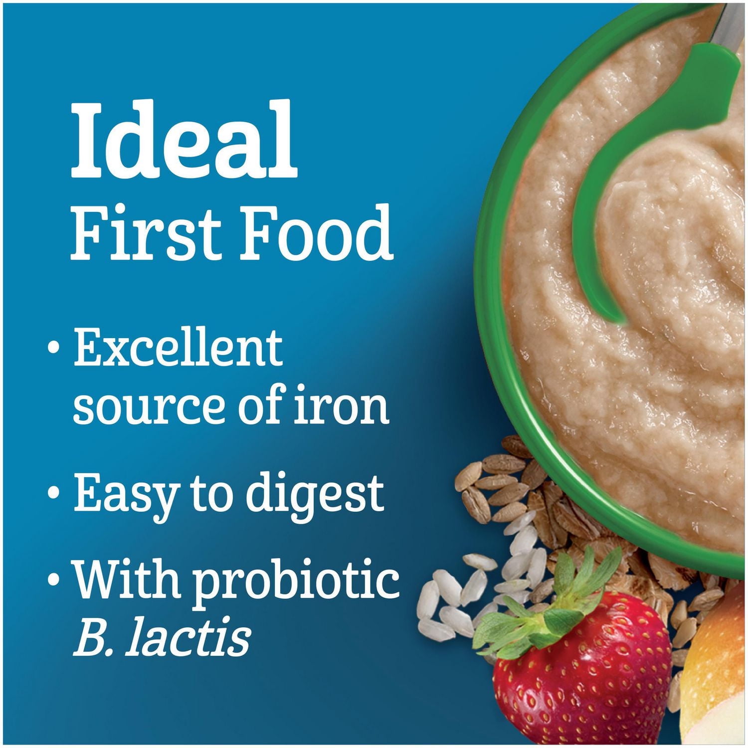 Céréales pour bébés GERBER® Étape 2 Avoine et multigrains avec fruits 227 g 227 GR