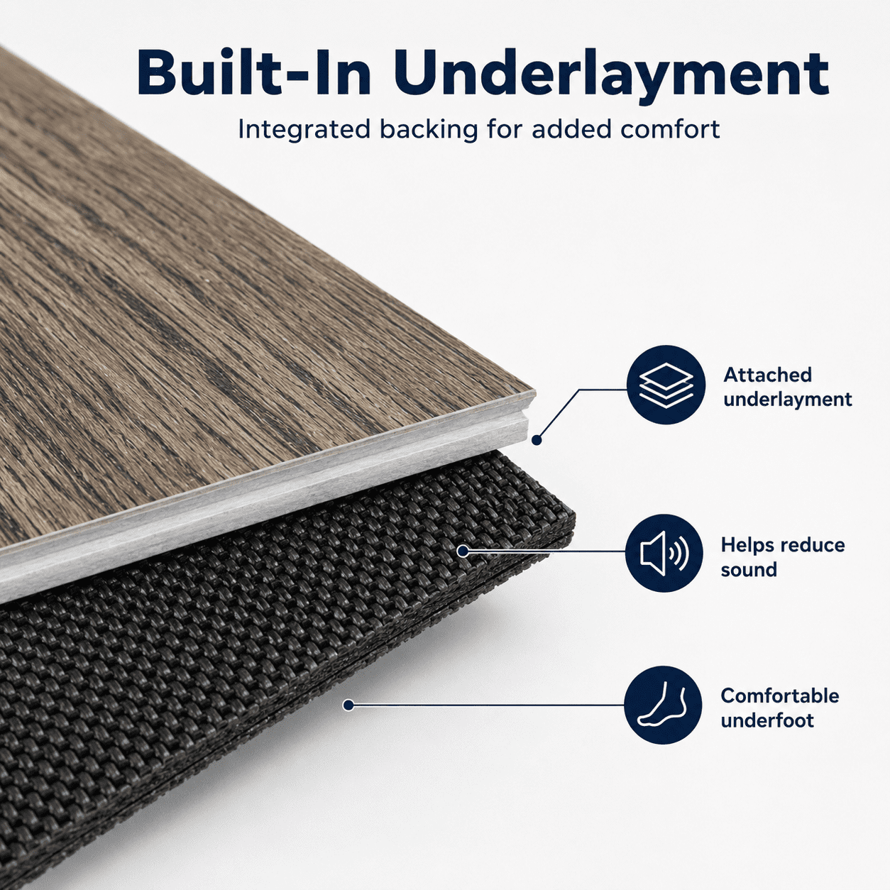 Yeslife 24-Piece Interlocking Luxury Vinyl Flooring Tile, 23.98 x 5.98 in., Vintage Brown Oak SPC Rigid Core, 23.9 sq. ft.