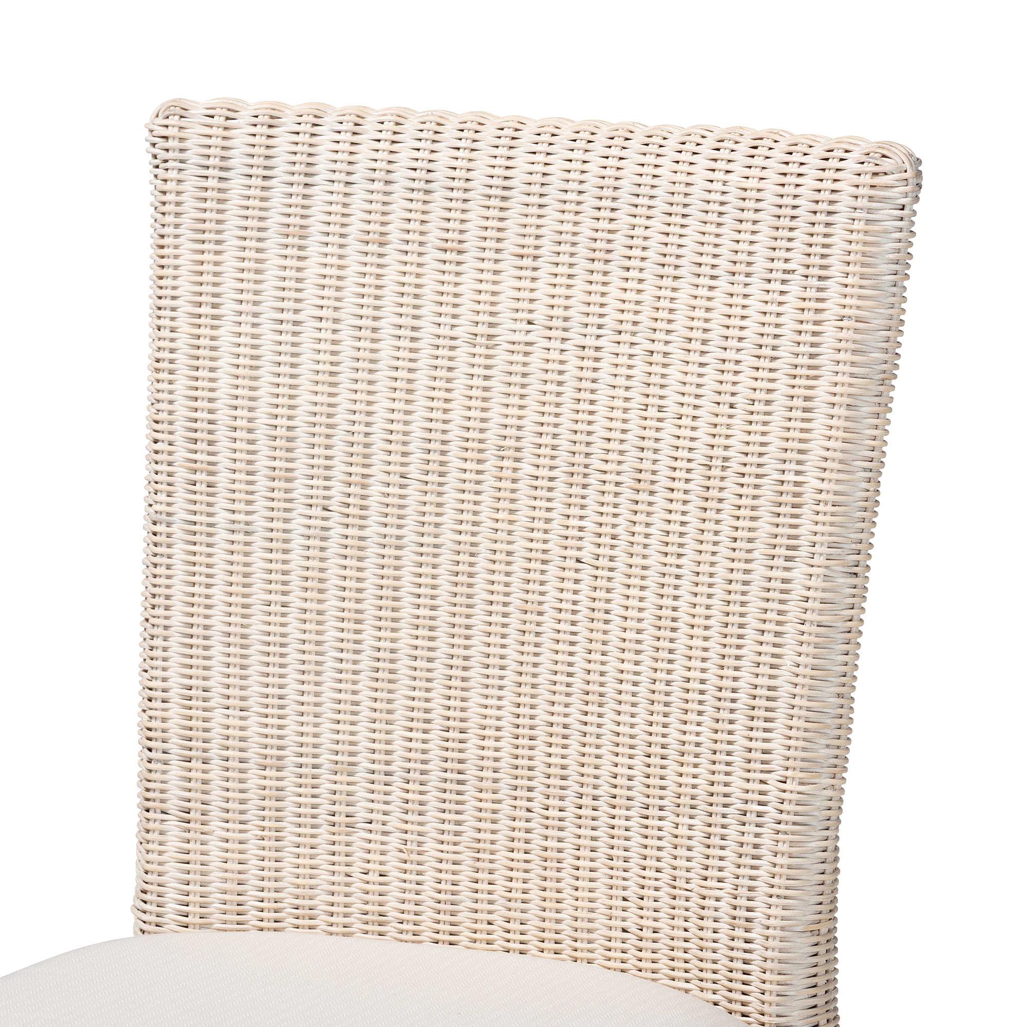 bali & pari Sara Boho Dining Chair, 2-Piece, White Wash