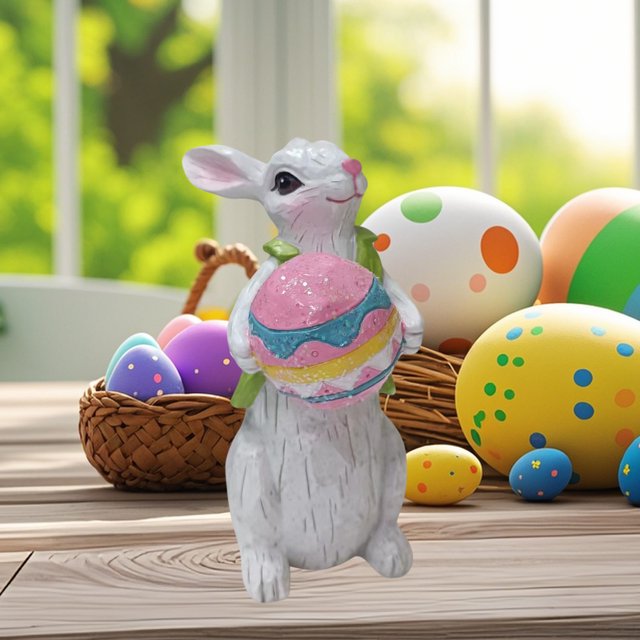 Rabbitt Garden Ornaments Decorative Courtyard Outdoor Resin Crafts Sculptures