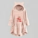 thumbnail image 3 of Abrigos de Invierno Para Mujer Abrigo de Piel Sintética Casual Estampado Navideño Botones de Felpa Manga Larga Abrigo de Felpa Con Capucha Top Odeerbi ODB174717, 3 of 4