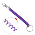 thumbnail image 3 of Uxcell 6.7" Spiral Retractable Spring Coil Keychain Plastic Purple 2pcs, 3 of 5