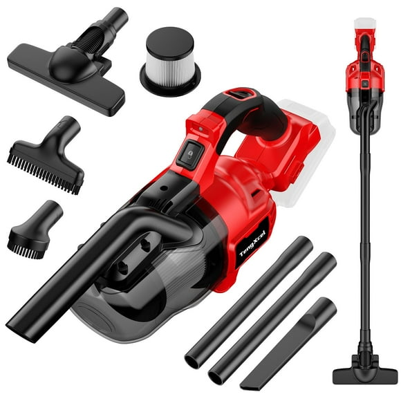 TengXcel Cordless Vacuum Cleaner for Milwaukee 18V Battery, Handheld Vacuum Cleaner for Home Car Hardwood Floor Carpet, Portable Shop Vacuum with Washable HEPA Filter(No Batte