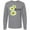 AC-Heather Grey, variant on Arizona Saguaro Cactus Flowers Long Sleeve T-Shirt